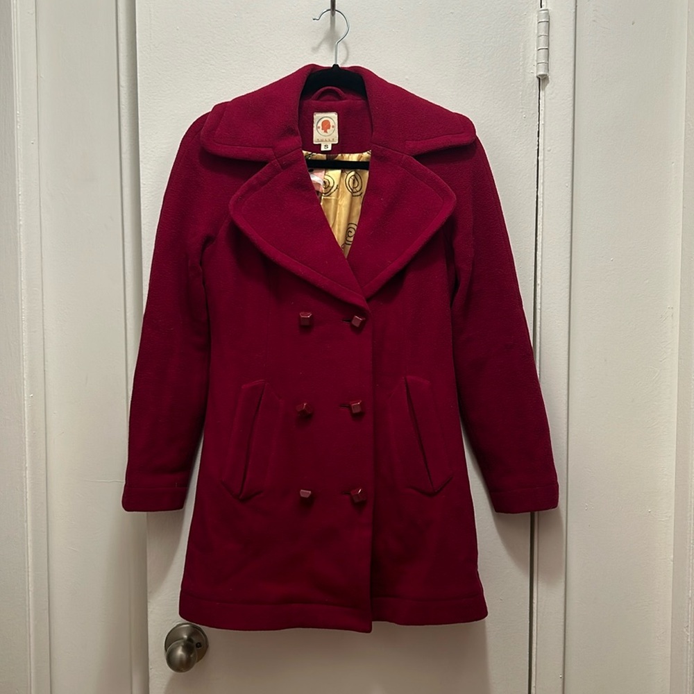 Magenta Pea Coat